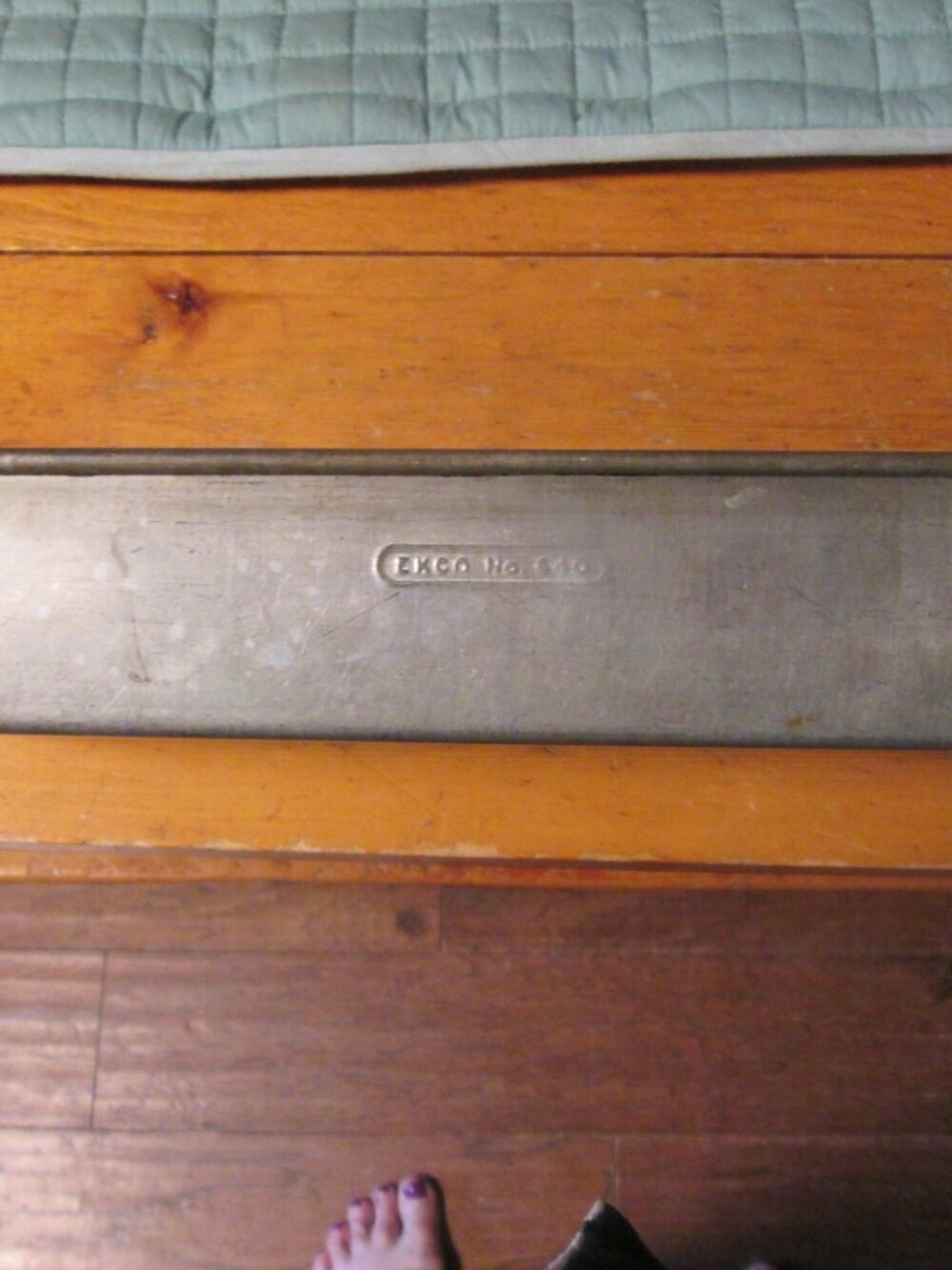 Vtg ecko long bread pan 640 13 in by 4.5 in  1940s